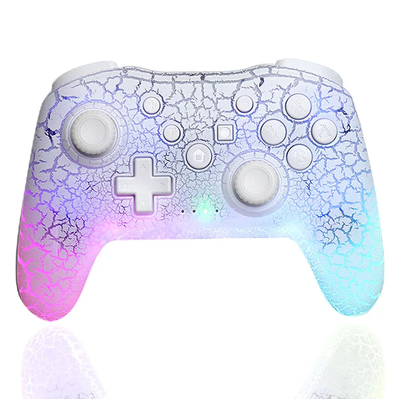 GAMINJA NS015 Wireless Controller – RGB Crack | Gyroscope | Switch PC PS3