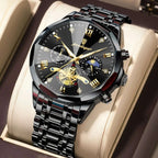 Montre Chronographe Homme – Acier Lumineux Étanche Sport POEDAGAR