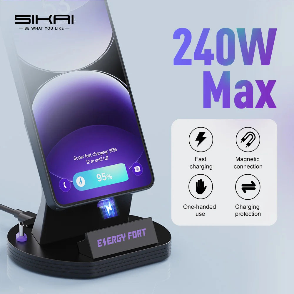 120W Magnetic Charging Station – Xiaomi, Samsung, Huawei, OPPO | PD3.1 240W Turbo