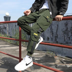 Thin Streetwear Casual Pants Men Ribbons Harem Jogging Pants Male Slim Fit Spring Cargo Pants Multi-Pockets Women Trouser Jx1 TechVisio