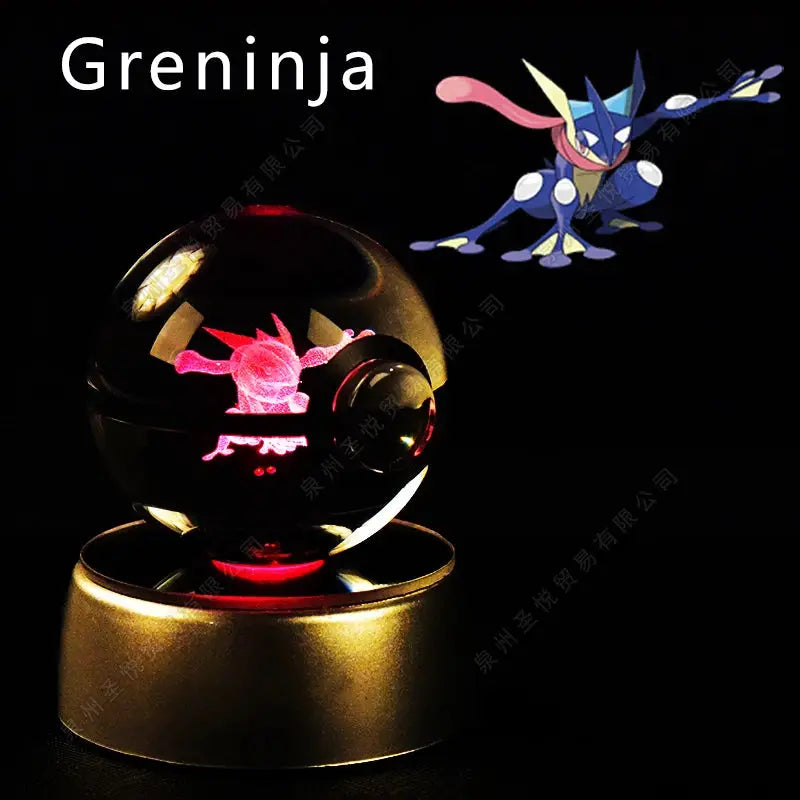 Boule de Cristal Pokémon 3D LED – 36 Personnages, Socle Lumineux, Cadeau TechVisio