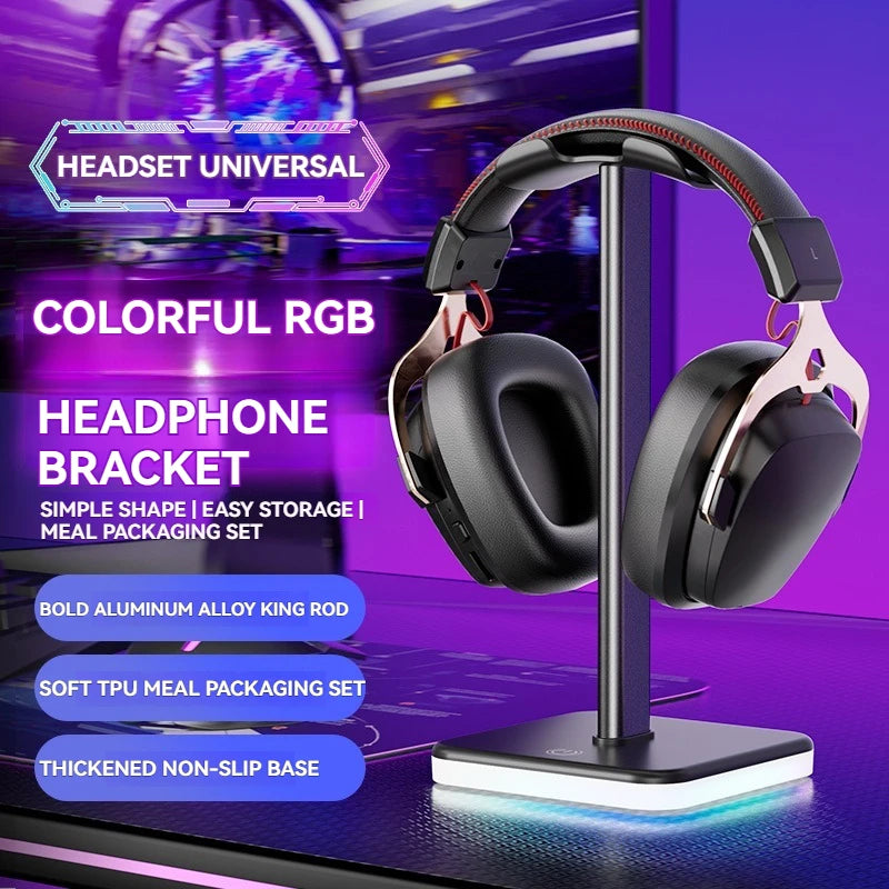 RGB Gaming Headset Ständer – Verstellbare LED-Beleuchtung | Aufbewahrung & Display für Kopfhörer