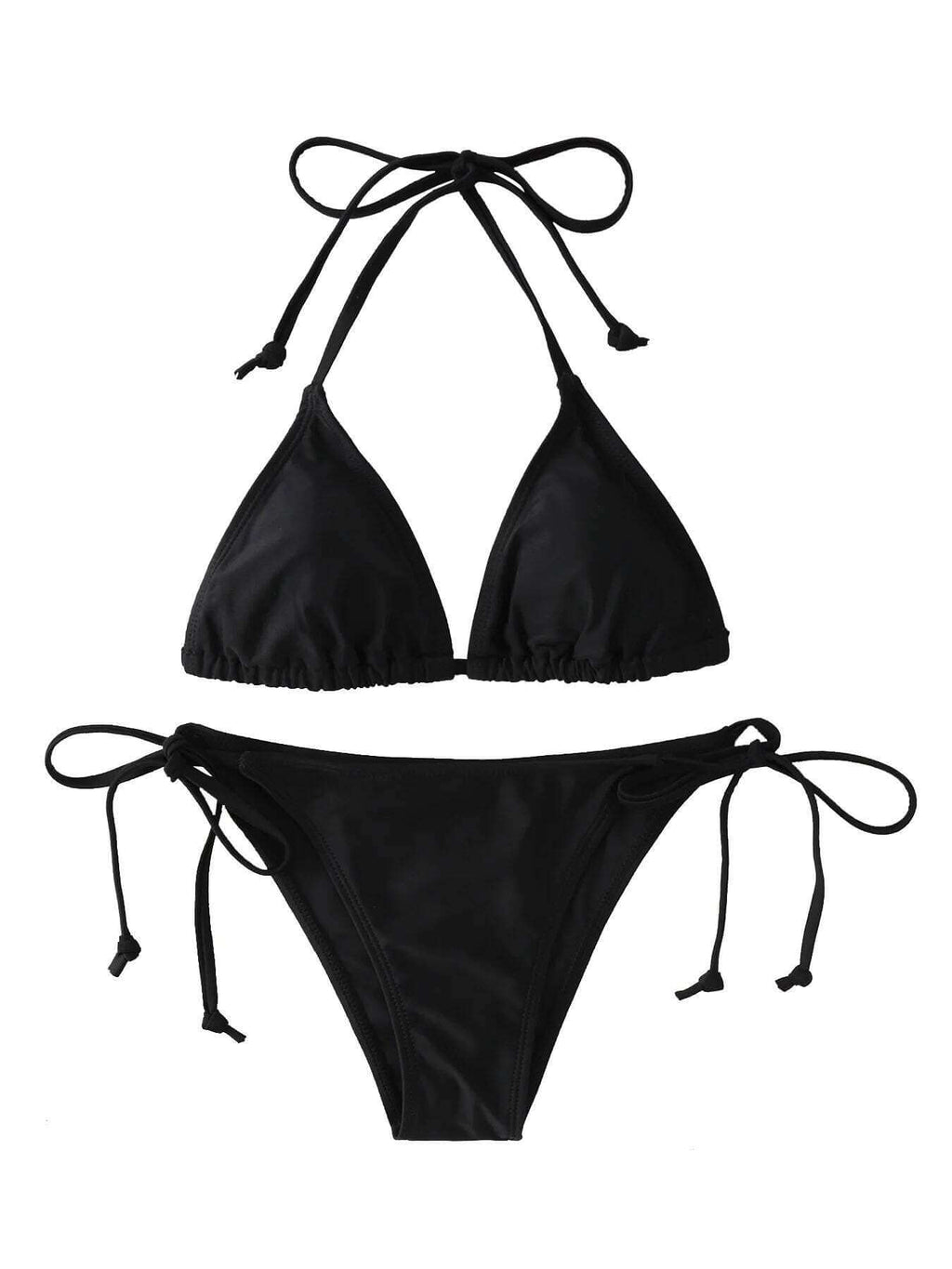 Bikini Triangle String Noir Brésilien – Sexy Plage XS à L TechVisio