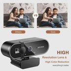 4K Webcam Video Camera 2K Autofocus Streaming Web Cam With Microphone Full HD 1080P Webcams for PC/Computer/Laptop TechVisio