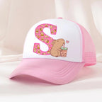 Capibara Baseball Cap Girls Women Anime Capybara Letter A-Z Sun Hat Kids Adult Summer Breathable Mesh Sunbonnet Outdoor Headgear TechVisio