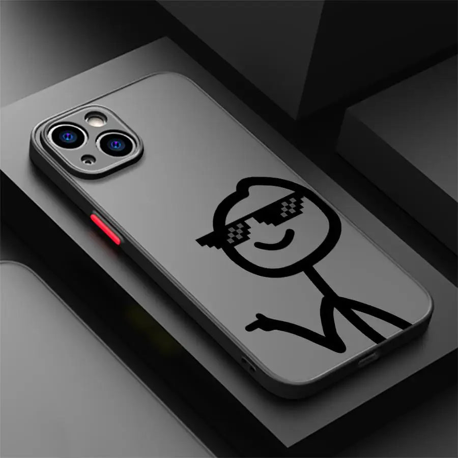 Coque iPhone Cartoon Matchman – Mat Anti-Choc PC+TPU