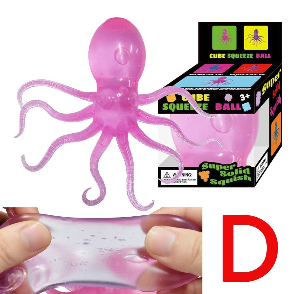 Squishy Méduse & Pieuvre Kawaii Jelly Water Anti-Stress – Boîte Cadeau TechVisio