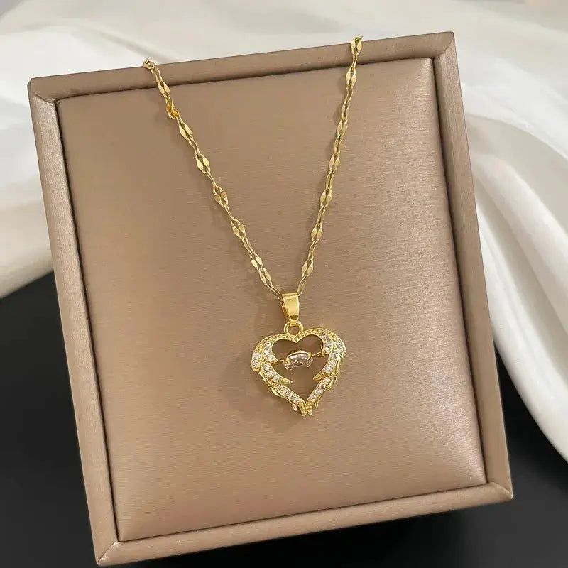 Collier  Zircon Doré ZAKOL