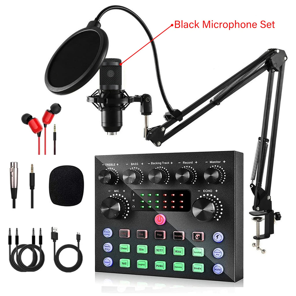 Streaming-Kit V8S – Dual-DSP-Soundkarte | BM-800 Mikrofon | BT 5.0