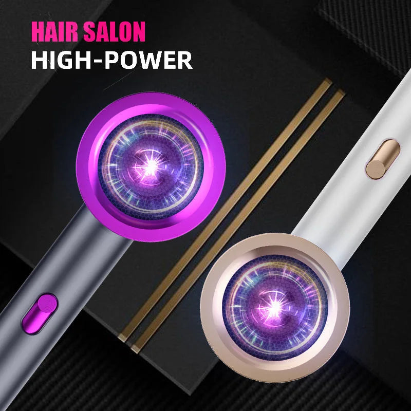Sèche-Cheveux Ionique Lumière Bleue – Ultra-Silencieux, Séchage Rapide