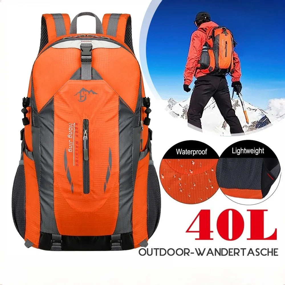 40L Lightweight Hiking Backpack Breathable Water Resistant Daypack For Men Women Sturdy Multi-Sport Rucksack For Camping Cycling Ski Climbing Trekking Great For Outdoor Activities And Daily Travel TechVisio