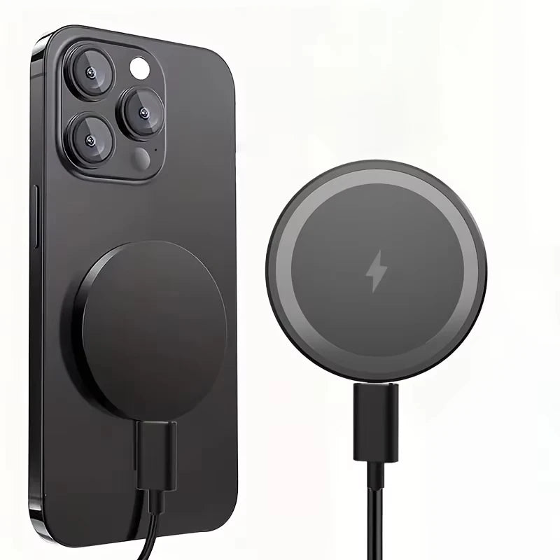 Mini Magnetic Wireless Charger Phone Pad For Magsafe iPhone 17 16 15 14 13 12 Pro Max Airpods 4 Pro Magnet Fast Charging Station TechVisio