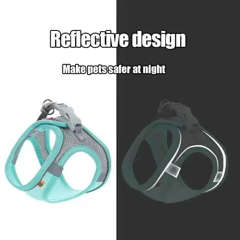 Cats Dog Accessories Small Dog Collar Safety Vest Pet Chest Rope Dogs Cover Breathable Adjustable Harnesses Supplies Products TechVisio