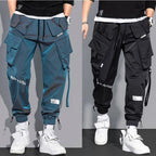 Thin Streetwear Casual Pants Men Ribbons Harem Jogging Pants Male Slim Fit Spring Cargo Pants Multi-Pockets Women Trouser K1299 TechVisio