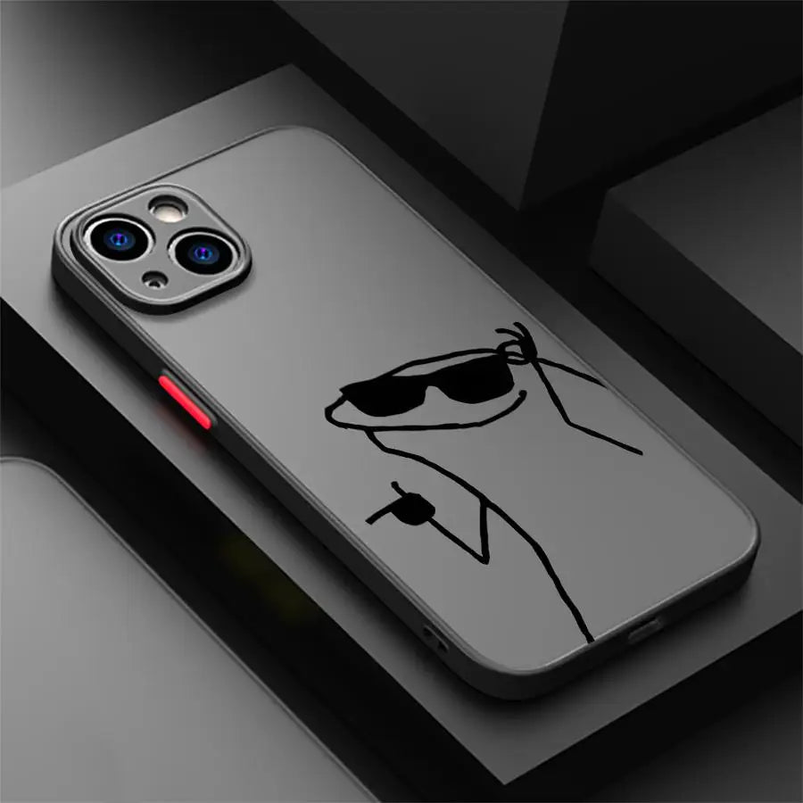 Coque iPhone Cartoon Matchman – Mat Anti-Choc PC+TPU