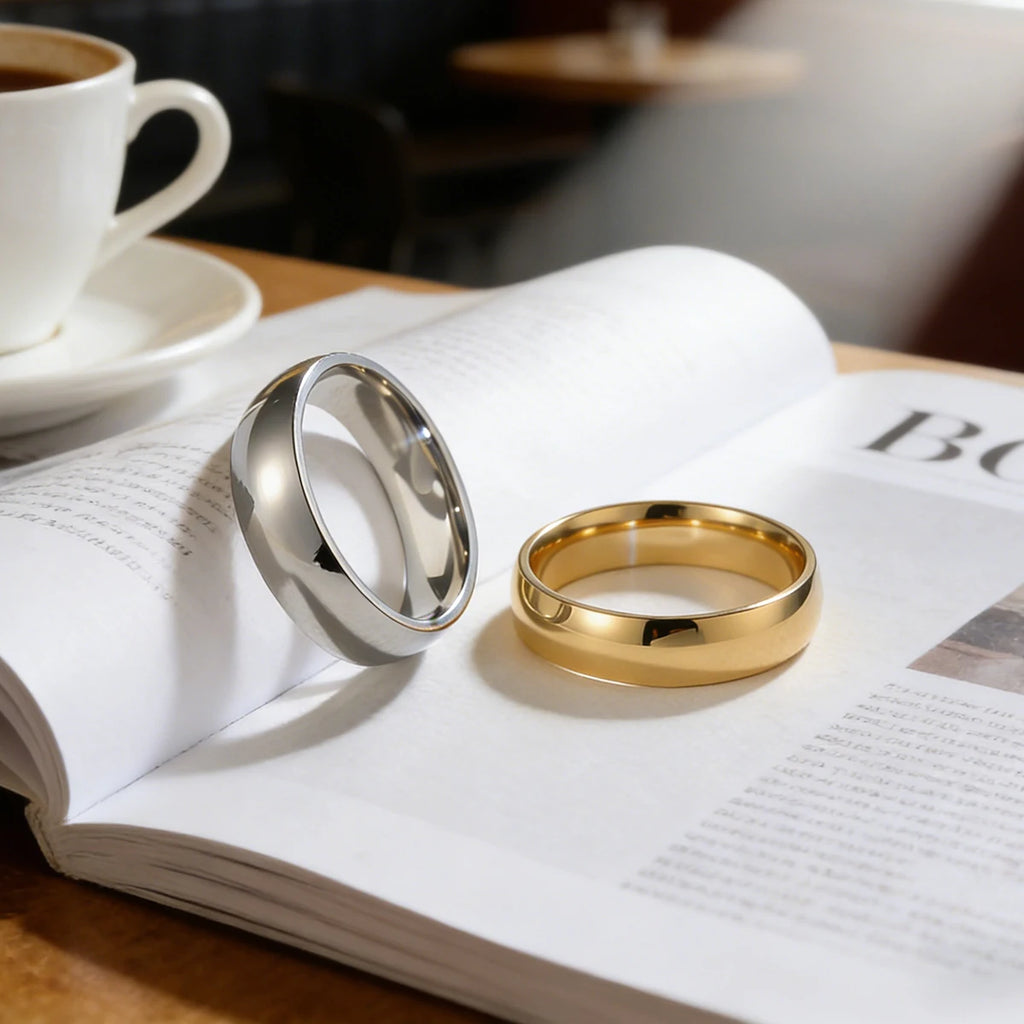 Bague Classique Acier Inoxydable – 3,99€ • Waterproof • Anti-Allergie • Tailles 6-13