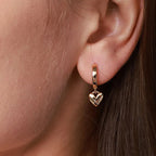 Stainless Steel Heart Earrings For Women Vintage Gold Color Love Heart Drop Earring Wedding Christmas Jewelry Gift Bijoux Femme TechVisio