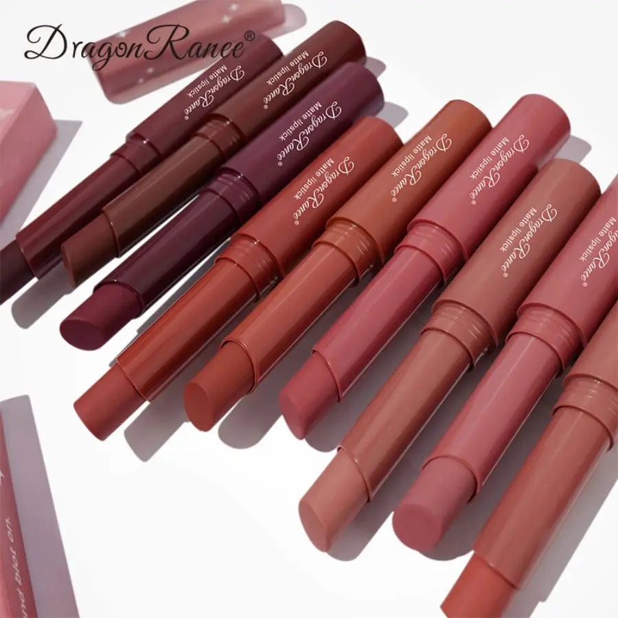 Rouge à Lèvres Mat Velours Waterproof – 12 Teintes TechVisio