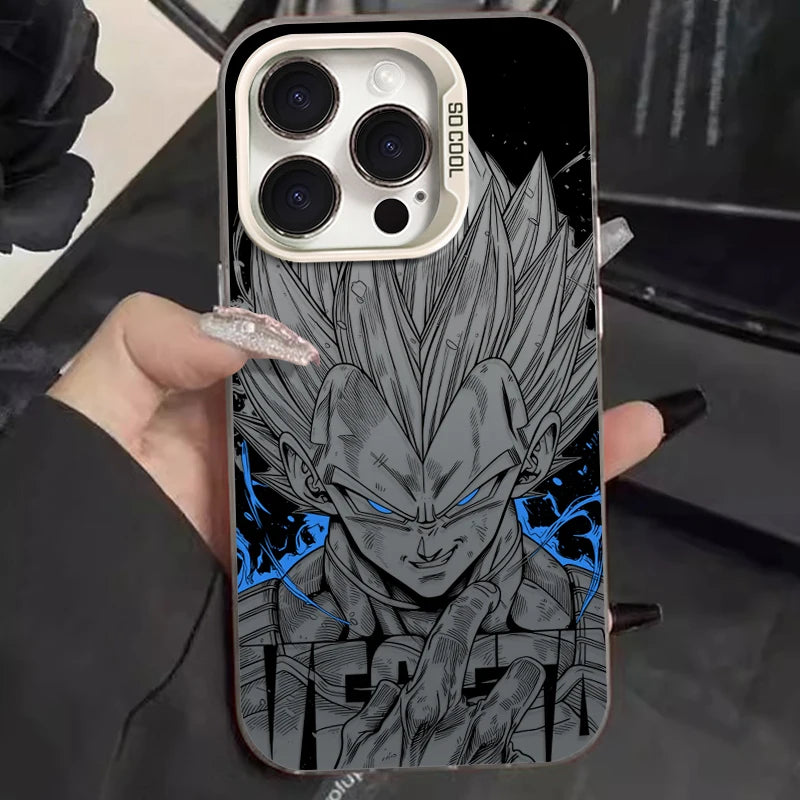 Coque iPhone Dragon Ball – Goku & Vegeta, PC+TPU Anti-Choc, iPhone X à 17 Pro Max