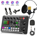 Kit Streaming F998 – Carte Son Live Professionnelle + Micro BM-800 Condensateur, Bluetooth 5.0 TechVisio
