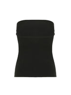 Gothic Print Black Strapless Tube Top Women Skinny Cropped Summer Casual Chic Graphic Tee Y2K Streetwear Basic Vest TechVisio