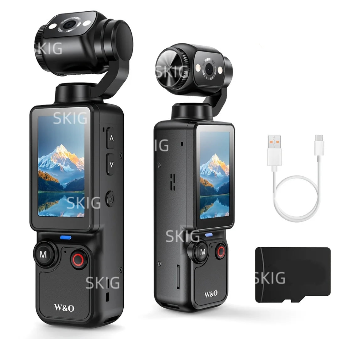 SKIG 1080P FHD Vlogging Camera – 180° Rotation | CMOS | Black & White