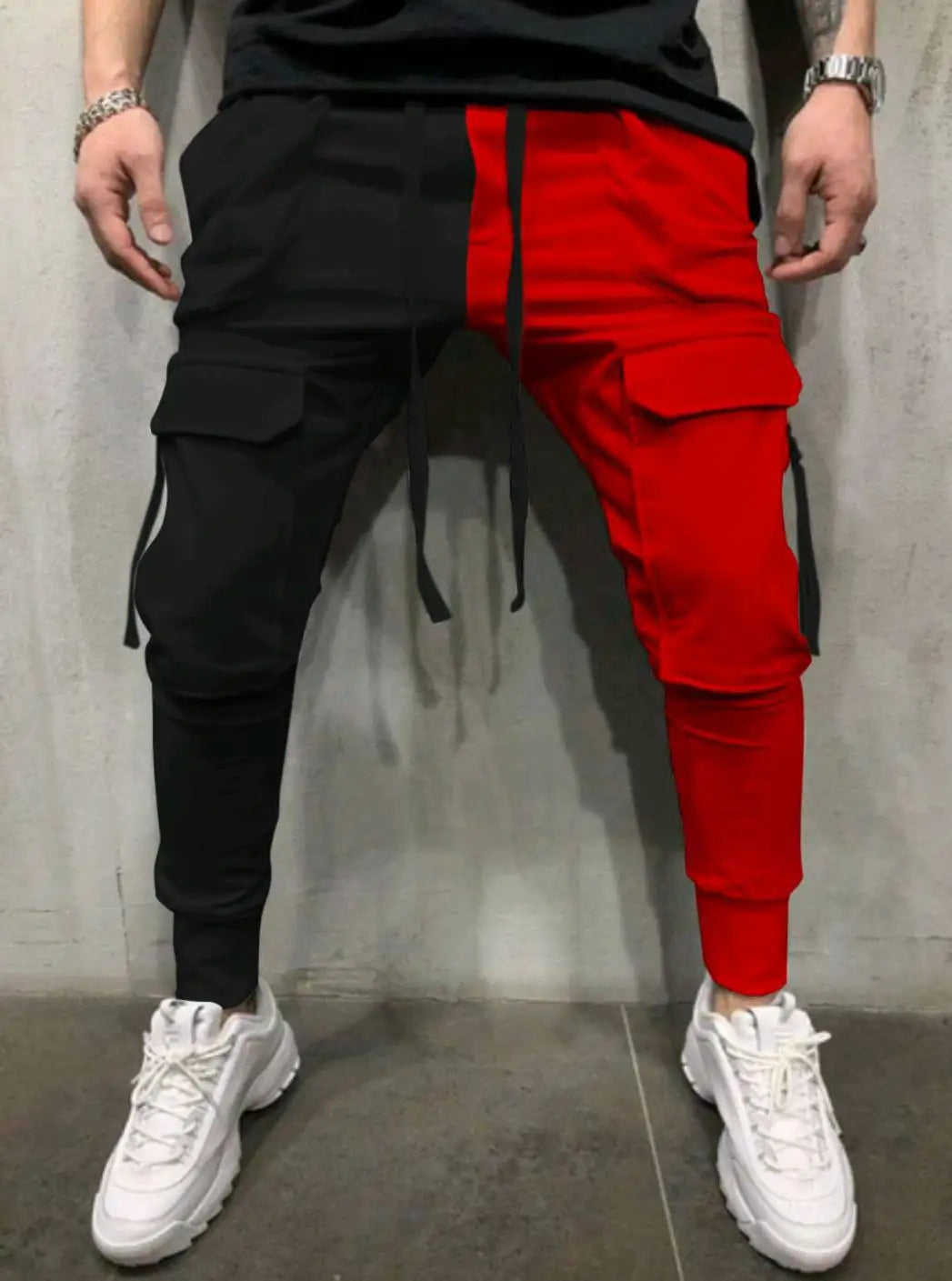 Thin Streetwear Casual Pants Men Ribbons Harem Jogging Pants Male Slim Fit Spring Cargo Pants Multi-Pockets Women Trouser K1299 TechVisio