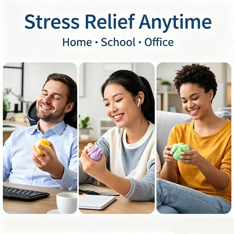 2026Hot Flash Dumpling Pressure Ball Slow Rebound Soft Pinch Decompression Toy Office Desk Decor Birthday Gift Children&Adult TechVisio