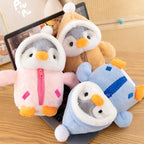 25cm Cute Penguin Plush Toy Baby Comforting Sleep Doll Fluffy Penguin Wearing Clothes Hats Stuffed Animal Pillow Birthday Gifts TechVisio