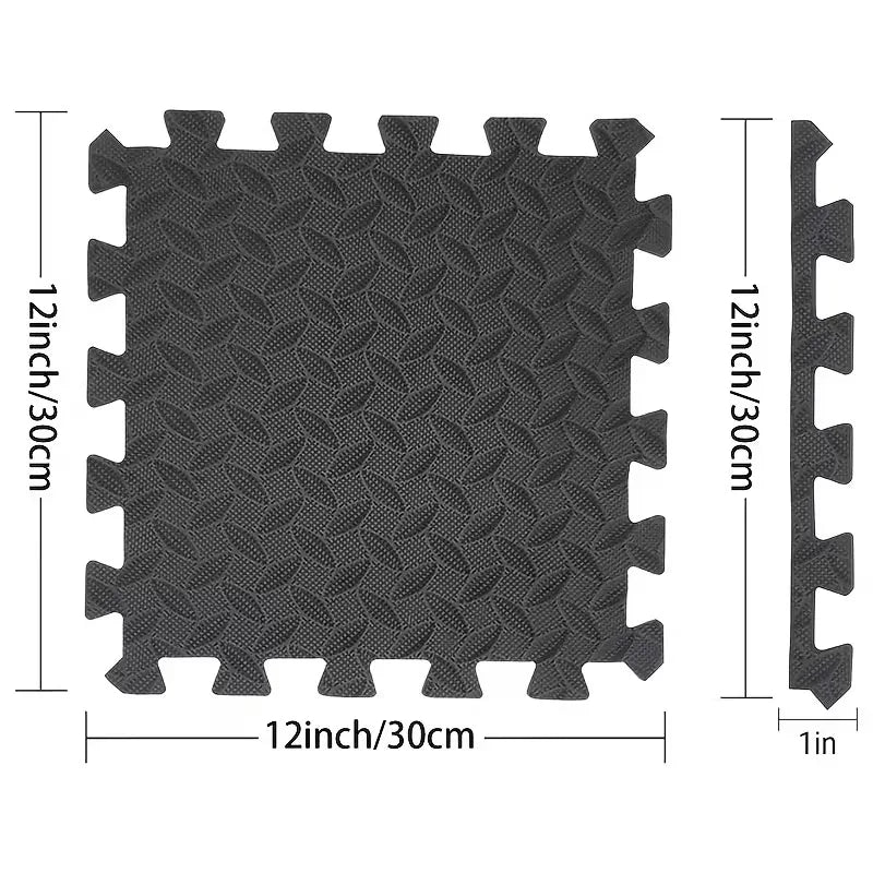 30x30cm 16 Pcs Interlocking Yoga Mat Home Gym and Yoga Equipment Protective Mat EVA Foam Non Slip Flooring Indoor Fitness TechVisio