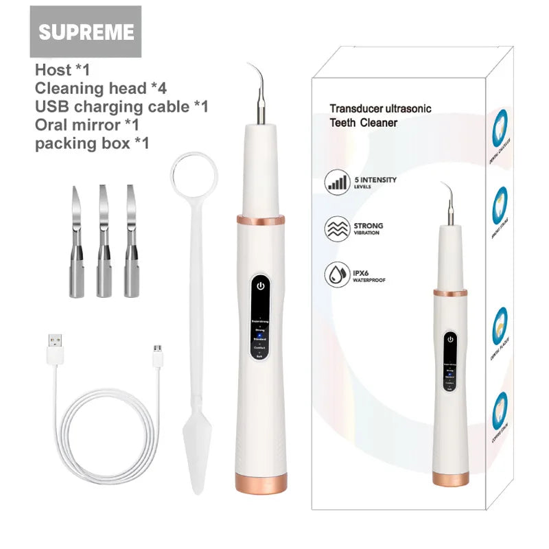 Détartreur Dentaire Ultrasonique Électrique – 5 Vitesses, IPX6, USB-C