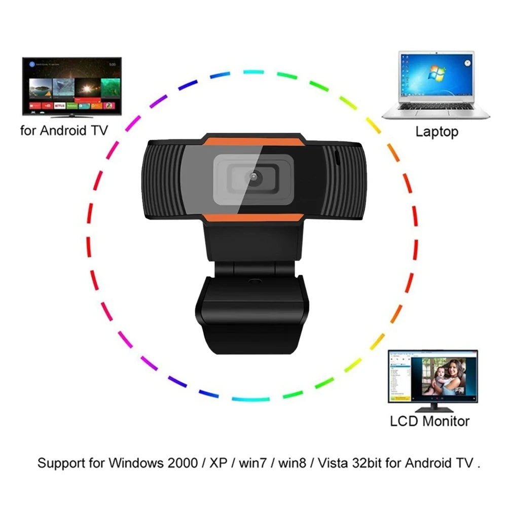 Mini Webcam 480/720/1080P HD USB Web Camera With Microphone For PC Computer Desktop Gamer Webcast Video Call Conference Work TechVisio