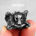 Bague Crâne Griffe de Dragon Metal Town