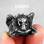 Bague Crâne Griffe de Dragon Metal Town