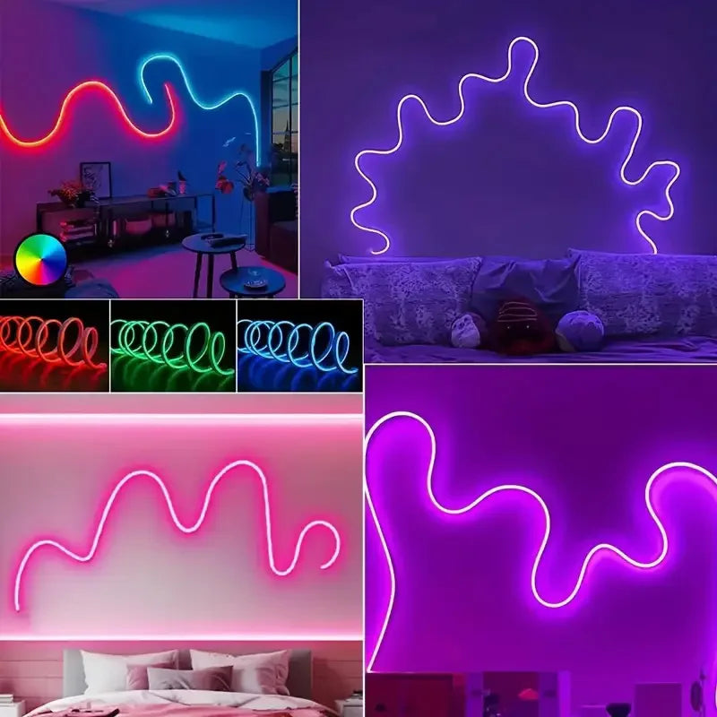 LED Neonband RGB Bluetooth 24V – IP67 | 5M-30M | Musiksynchronisation | Innen/Außen