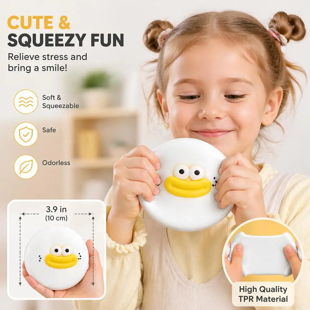 Cute Big Eyed Bun Squishy Toy, Giant Fluid Funny Mochi Squeeze Toy, Fidget Toy Kawaii Party Favors Kids Birthday Gifts Random TechVisio