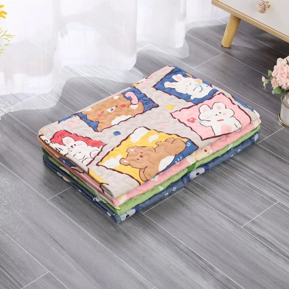 Summer Mat Pet Cooling Ice Blanket Mat Moisture Proof Dog Floor Sofa Cushion Skin Friendly Cat Sleep Breathable Pet Bed Covers TechVisio