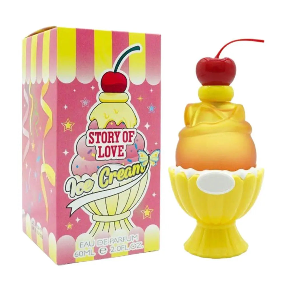 Story Of Love Cherry Ice Cream Perfume - Long-lasting Fragrance Unique Ice Cream Flavor - Middle Eastern Women's Eau De Toilette TechVisio