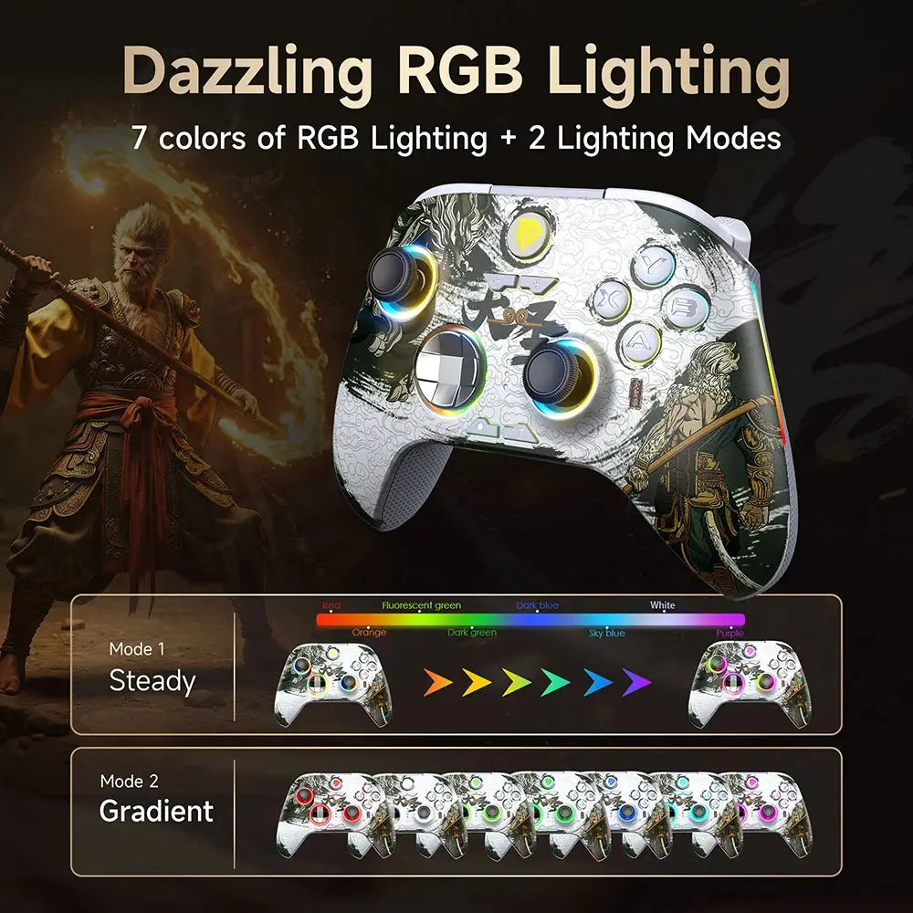 Manette Gaming EasySMX X15 WuKong – Hall Effect | 30h | RGB | PC Switch TechVisio