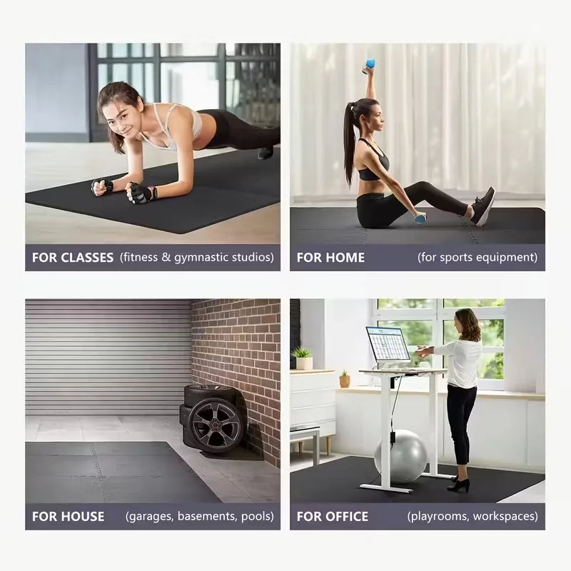 30x30cm 16 Pcs Interlocking Yoga Mat Home Gym and Yoga Equipment Protective Mat EVA Foam Non Slip Flooring Indoor Fitness TechVisio