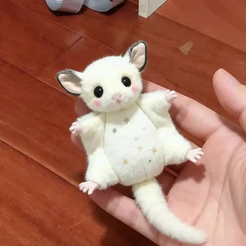 New Cute Soft Sugar Glider Plush Keychain Mini Flying Squirrel Bag Charm Fluffy Stuffed Animal Pendant Bag Accessories TechVisio
