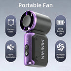 Mini handheld fan, portable small electric fan, USB charging portable pocket fan, suitable for outdoor, travel, and office use TechVisio