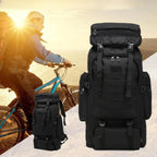 75L Wear-Resistant Waterproof Jungle Camouflage Backpack – Large-Capacity Mountaineering Rucksack for Camping, Hiking & Cycling | Ergonomic Straps & Ventilated Back for All-Day Comfort | Heavy-Duty for Outdoor Adventures & TechVisio