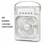 3 In 1 New Fan AIr Conditioner Household Small Air Cooler LED Night Light Portable Humidifier Air Adjustment Fan Office Home Fan TechVisio