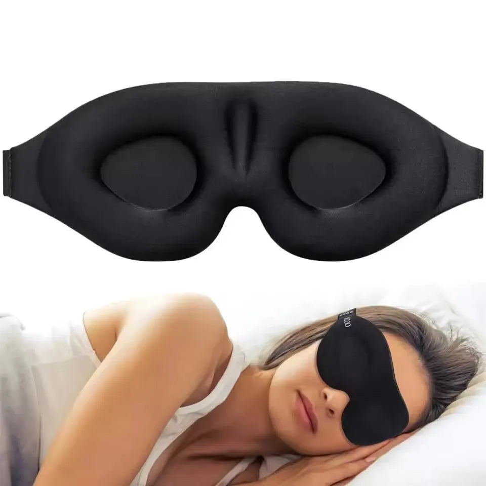 3D Contoured Sleep Mask – 100% Blackout | Zero Pressure | 6 Colors