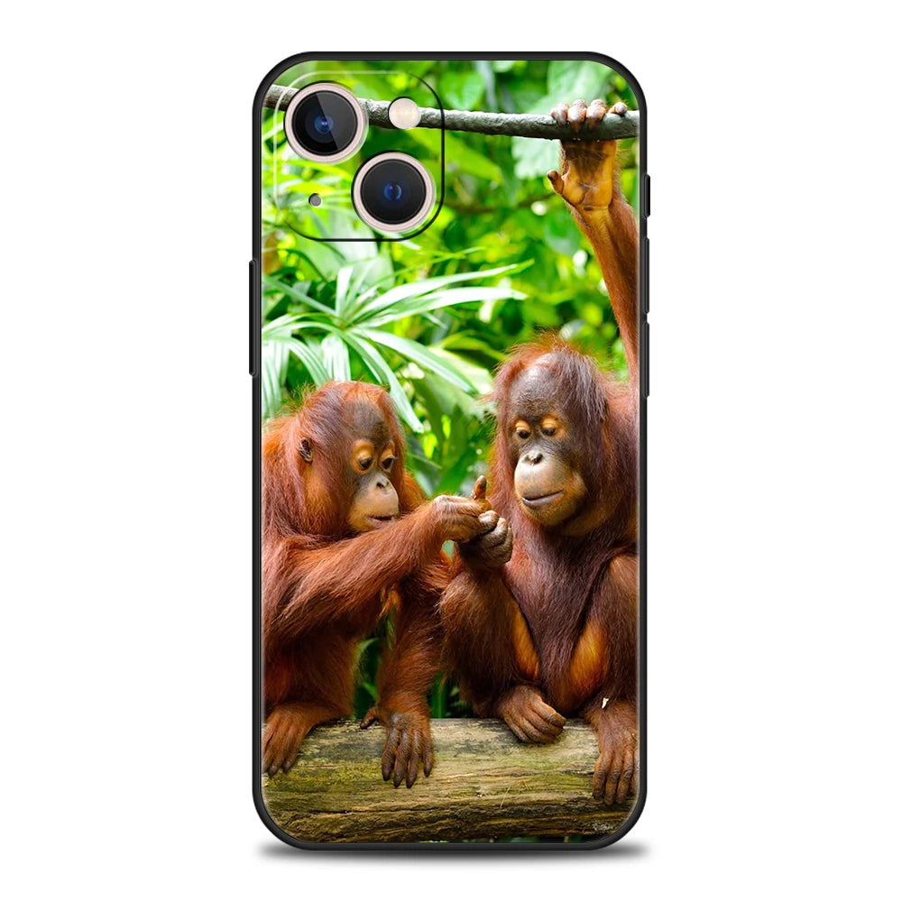 Luxury TPU Soft Phone Case For iPhone 17 Air 16E 16 11 15 14 Pro MAX 12 13 7 8 Plus X XR XS SE 2022 Cover Monkey TechVisio