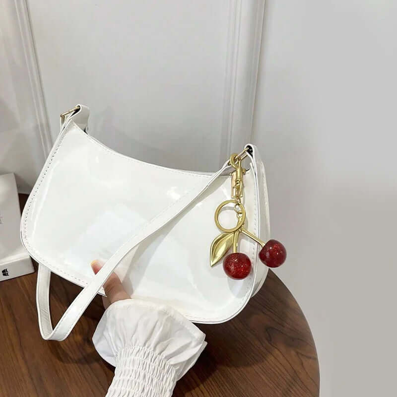 Sac à Main Femme Cuir PU Pendentif Cerise – Bandoulière Casual | 3 Coloris TechVisio