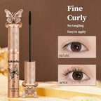 kakashow Silk Fiber Matte Mascara Makeup Ultra-Fine Brush Lengthens Eyelashes Waterproof Fast Dry Black Curling TechVisio