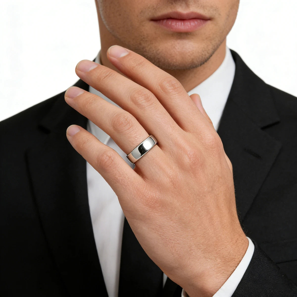 Bague Classique Acier Inoxydable – 3,99€ • Waterproof • Anti-Allergie • Tailles 6-13
