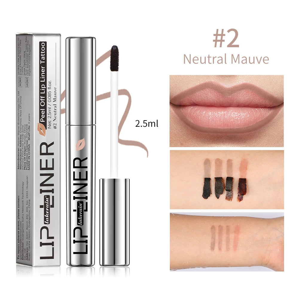 Lip Liner Pencil Peel Off Lip Stain Tattoo Long Wearing Matte Waterproof Smudge Proof Transfer Proof Lip Cosmetic For All Day TechVisio
